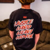 hustle hard heart honor t shirt red rear