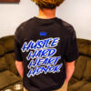 hustle hard heart honor t shirt blue rear